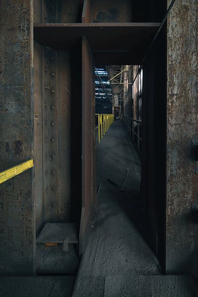 Verlaten staalfabriek ergens in België van Steven Dijkshoorn