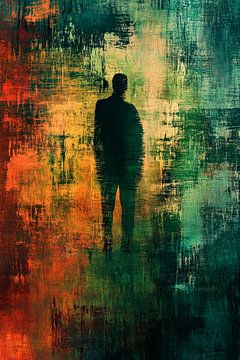 Blurred silhouette in colours by Poster Art Shop