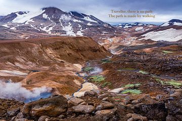 Landmannalaugar IJsland - onaards landschap van Mischa Corsius