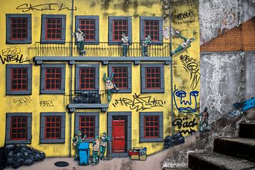 Straatkunst in Porto van Antwan Janssen