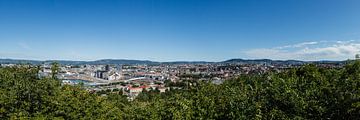 Oslo, panorama van de stad in Noorwegen van Martin Stevens