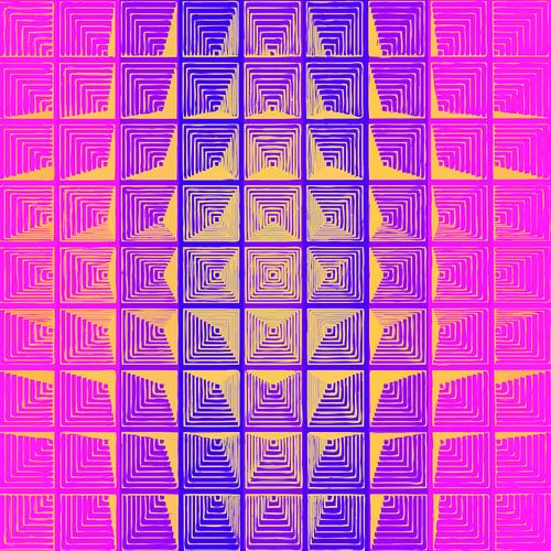 Retro abstractie geïnspireerd door Mondriaan en Panton