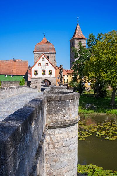 Historische Brücke zur Altstadt von Ornbau von ManfredFotos