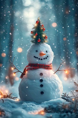 Sneeuwpop Kerstmis