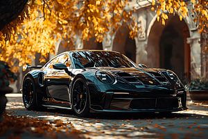 Ein schwarzer Porsche 911 GT3