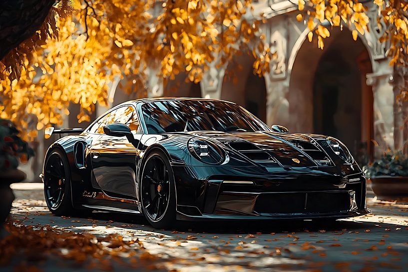 A black Porsche 911 GT3 by PixelPrestige