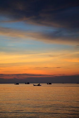 Coucher de soleil en Thaïlande.