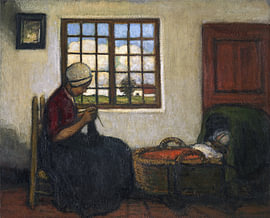 Jakob Smits, Interieur met wieg