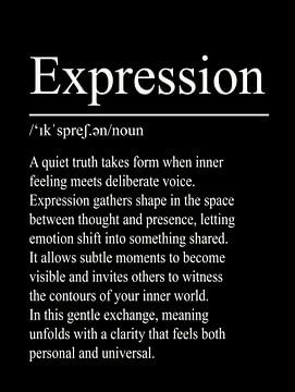 Expression Definition - Black by WordsThatInspire