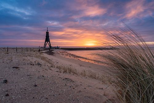 Gouden wolken bij de Kugelbake van cux-motive.de
