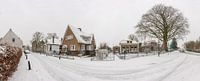 Panorama van dijk in Moordrecht in de sneeuw van Joost Adriaanse thumbnail