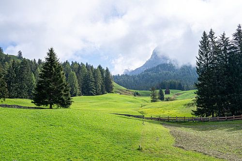 Des montagnes dans les nuages
