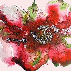 Bloemig rood van Ireen Bos