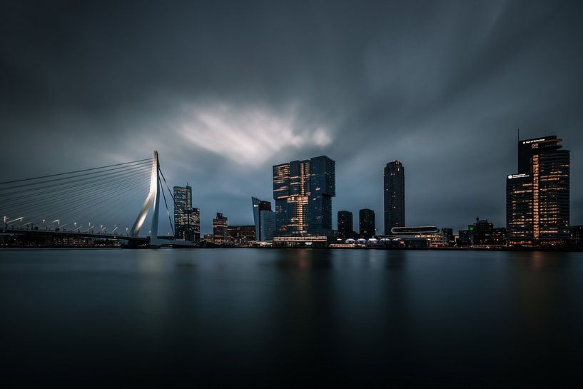 Rotterdam skyline - Erasmus Bridge and Kop van Zuid by Wouter Degen