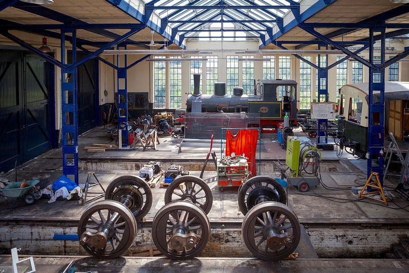 train à vapeur atelier Goes Zeeland par Eugene Winthagen