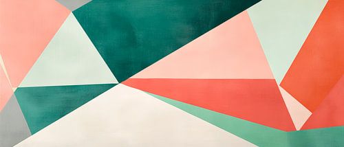Geometrisch kleurenspel in pasteltinten