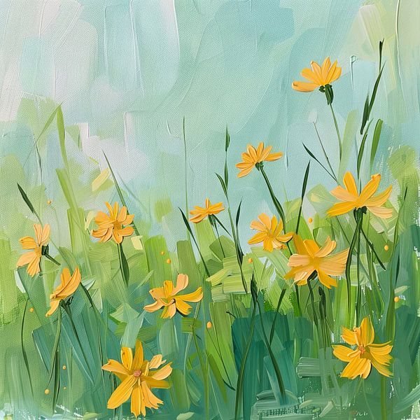 Blumenfeld Blumen von Poster Art Shop