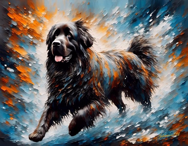 Neufundländer Hundekunst - Original &amp; einzigartig von Johanna's Art von Johannas Art Creations
