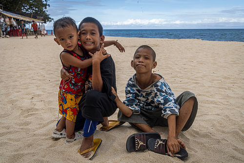 Lokale kinderen @ Boracay eiland, Filipijnen