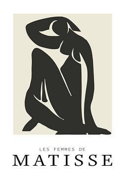 Matisse Paper Cut Out, Minimal art, zwart wit kunst van Hella Maas