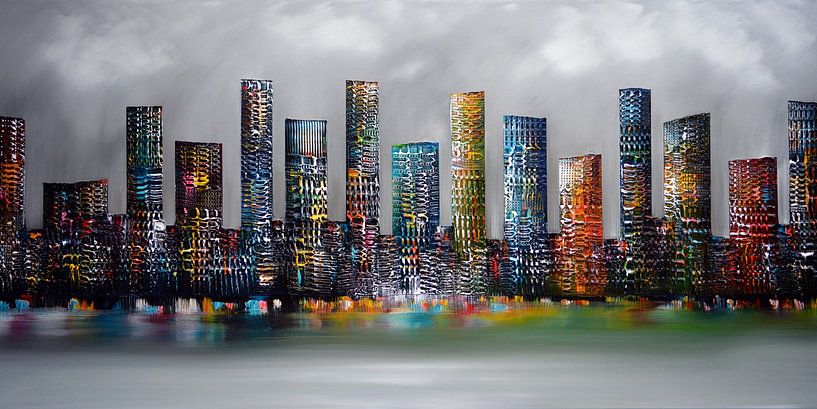 Skyline Stadt von Gena Theheartofart