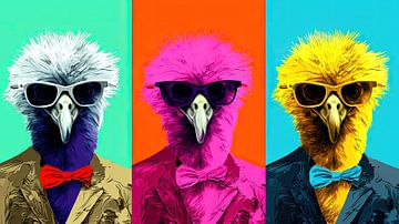 Warhol: Colourful Kiwi Comrades by ByNoukk