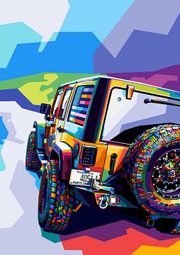 Jeep Wrangler JK Wpap Pop Art van Noval Purnama