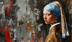 Girl Pearl Vermeer by ARTEO Paintings