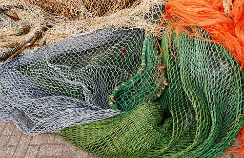 Stilleven met visnetten