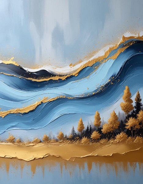 landscape Scandinavia modern expressionism by J.a Dijkstra