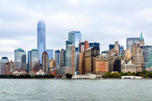 Skyline lower Manhattan (Hudson rivier)
