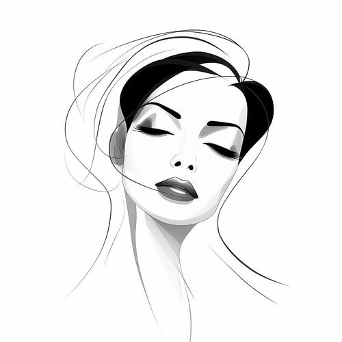 Line art portret
