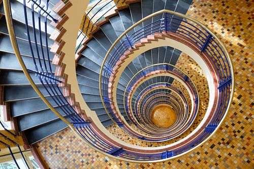 Brahms Kontor, un escalier dans le vieux Hambourg