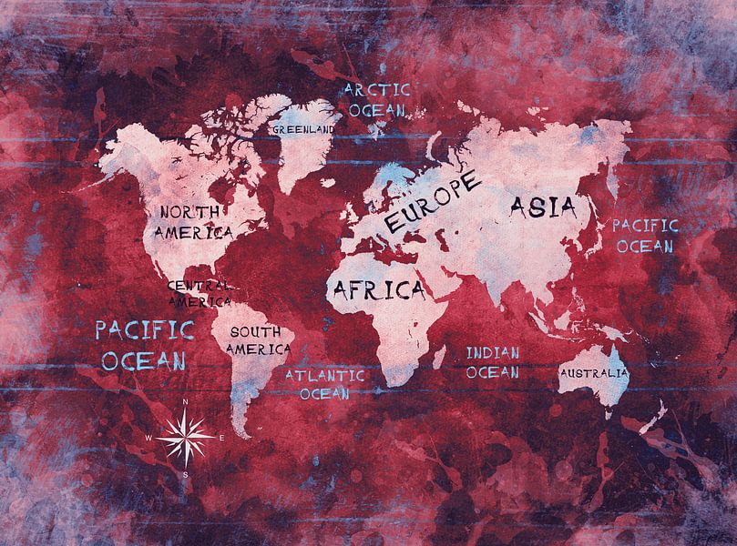 World map 7 #map #worldmap by JBJart Justyna Jaszke
