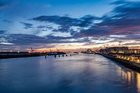 View of the port of Hamburg