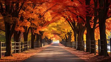 Herfstkleuren in New England, Indian Summer van Jan Bechtum