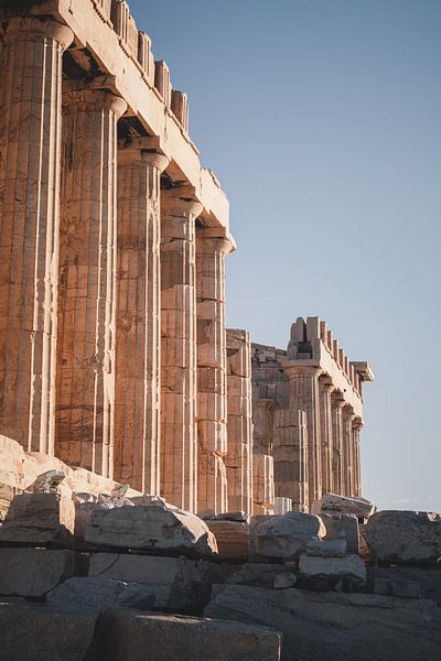 Früher Morgen auf der Akropolis, Athen von Tes Kuilboer