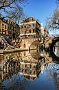 Café de Postillon en de Gaardbrug over de Oudegracht in Utrecht van André Blom Fotografie Utrecht thumbnail
