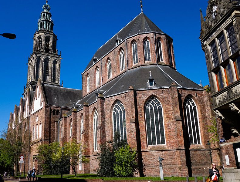 Martinikerk van achteren van Groningen Stad