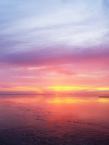 Evening colours over the mudflats