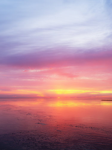 Evening colours over the mudflats