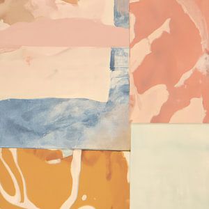 Abstraktes Wabi-Sabi in Pastell