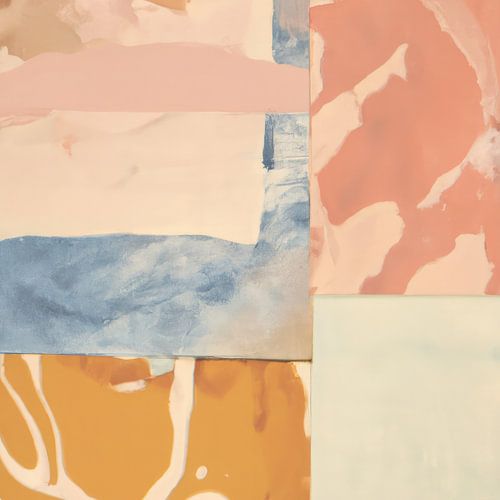 Wabi-sabi abstrait en pastel