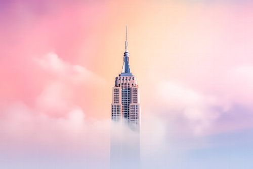 Empire State Building in einer verträumten Pastellatmosphäre