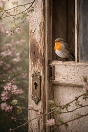 A robin – a brief visit by Christina Bauer Photos