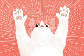 Cat in powerful pose by Imperial Art House