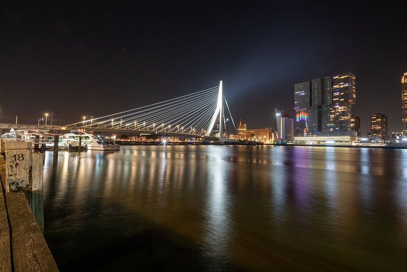 Rotterdamer Skyline Erasmusbrücke von Maikel Saalmink