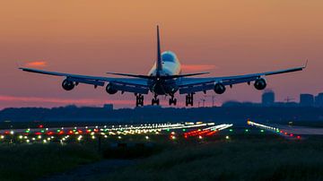 klm boeing 747 landing kaagbaan schiphol by Arthur Bruinen