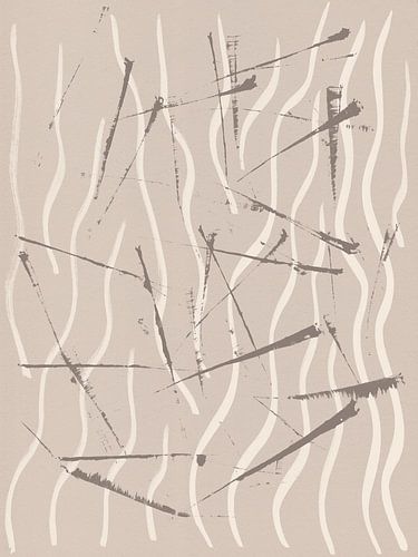 Staccato. Abstract patroon in neutrale tinten.