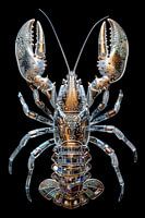 Lobster Luxe - SWAROVSKI CANCER on black background